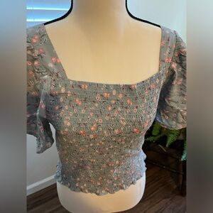 Japna Short Sleeve Ditsy Floral Top